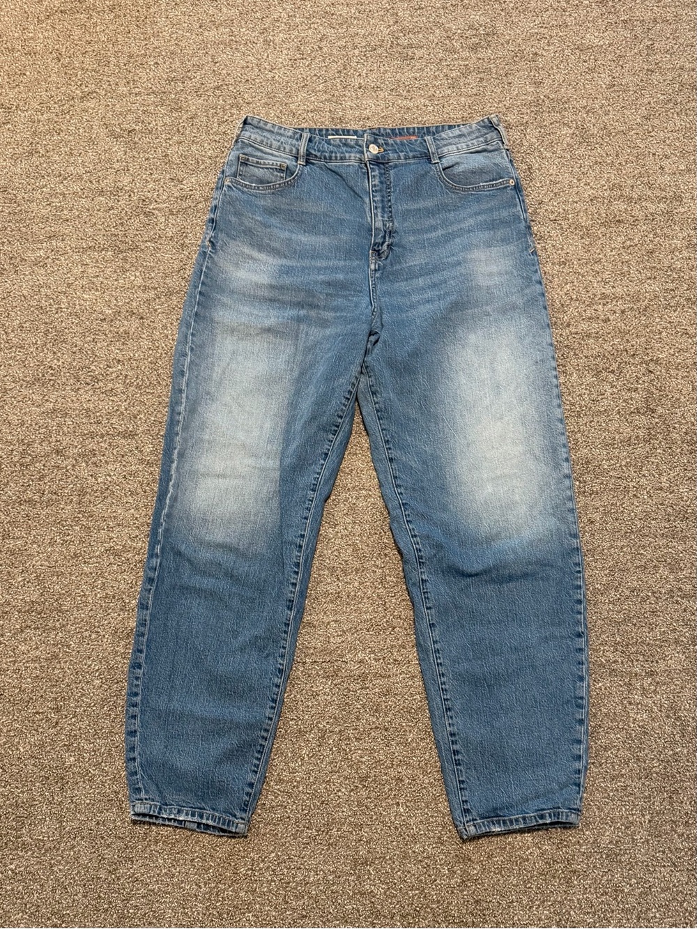 Pilcro Medium Blue Relaxed Boyfriend Jeans